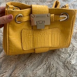 Jimmy Choi yellow crocodile purse
